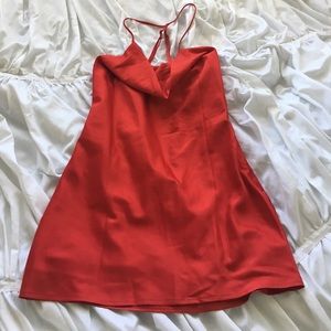 Red Revolve Silk Dress